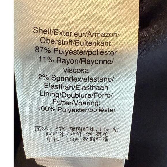 DKNY Black White Striped Front Zip Jacket Size 12 Preppy Workwear Classic - Picture 7 of 9